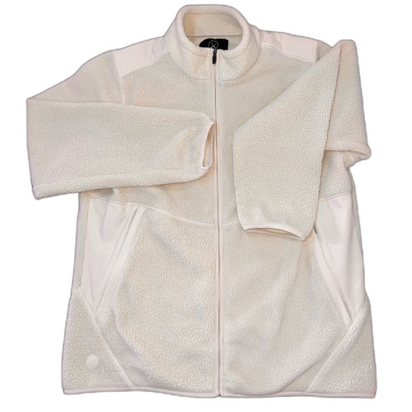 CUTS Polartec® Sherpa Full Zip Jacket XXL Cream Men’s | Tech Fleece Minimalist - Picture 7 of 10